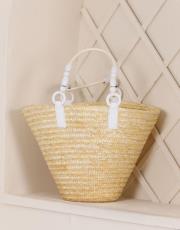 verano hasır çanta beyaz