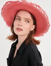 rosa hasır şapka pembe