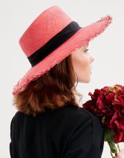 rosa hasır şapka pembe 2