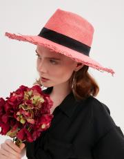 rosa hasır şapka pembe 3